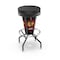 Holland Bar Stool Co Lighted Chicago Blackhawks 30" Swivel Bar Stool L500030ChiHwkBlkVinyl - alternate 1